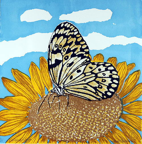 Marbled White - screenprint by Ruth de Monchaux